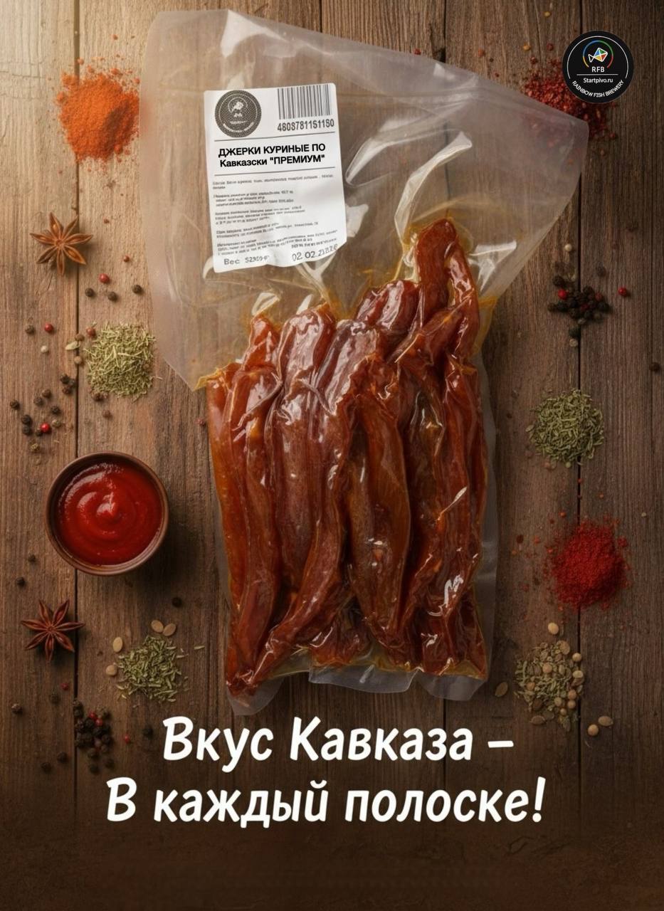 Джерки куриные по-кавказски Премиум 500 г