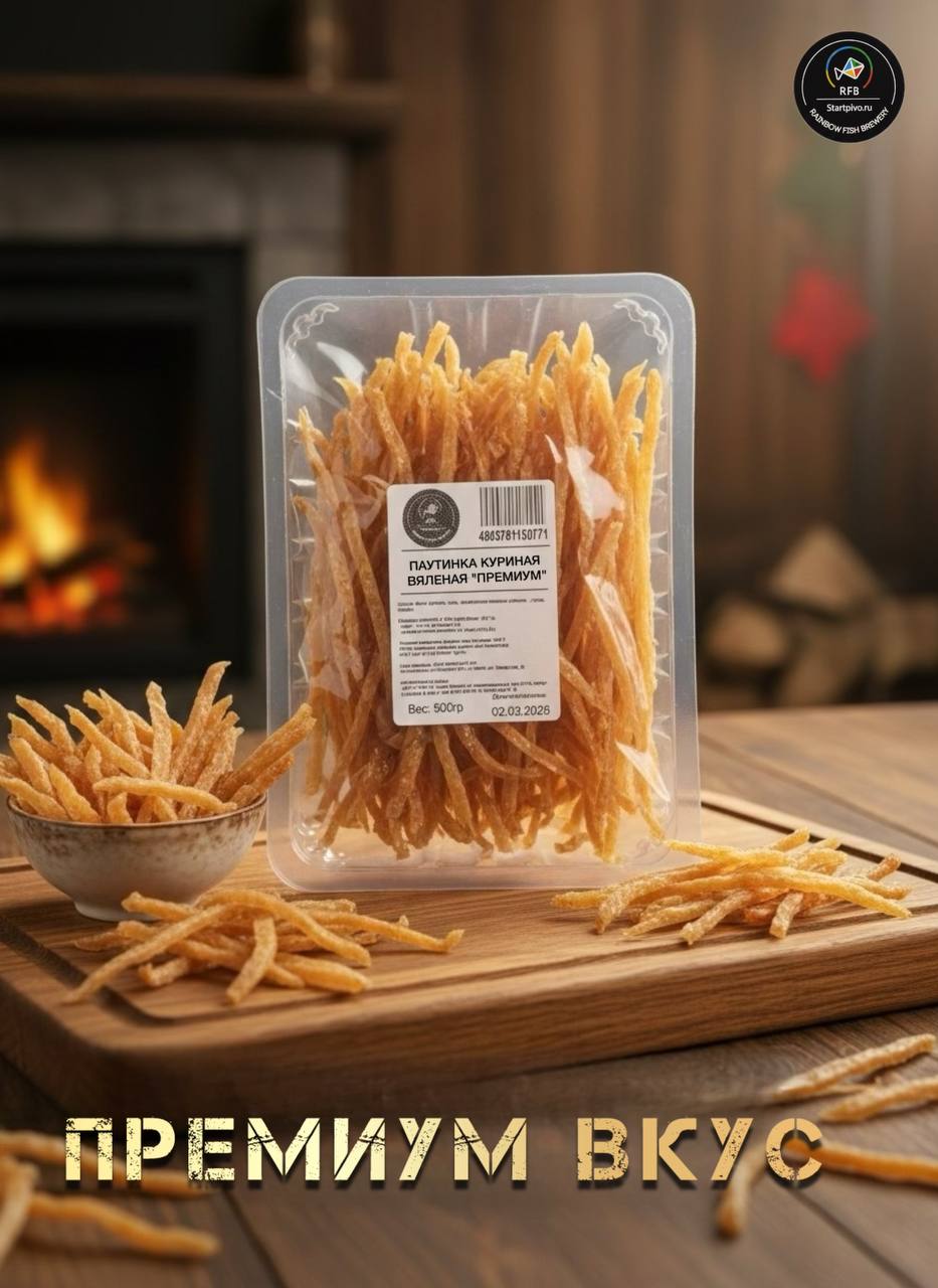 Паутинка куриная вяленая Премиум 500 г