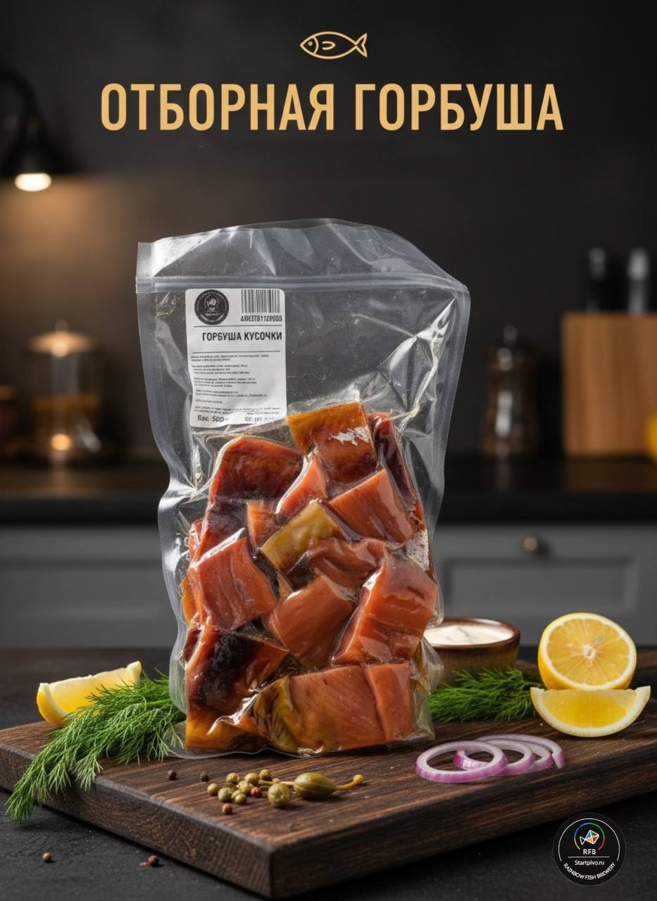 Горбуша кусочки 500 г
