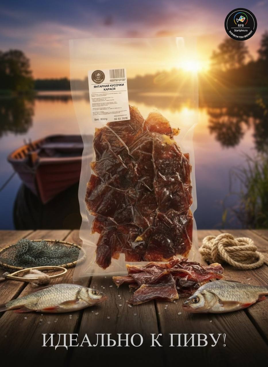 Янтарные кусочки карася 500 г