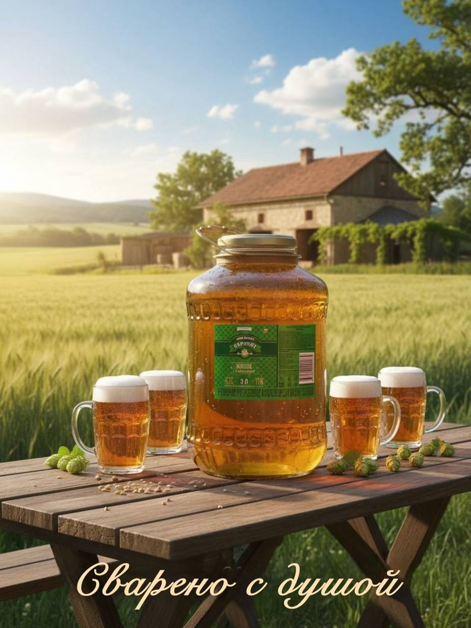 Пиво Паровое живое 3л