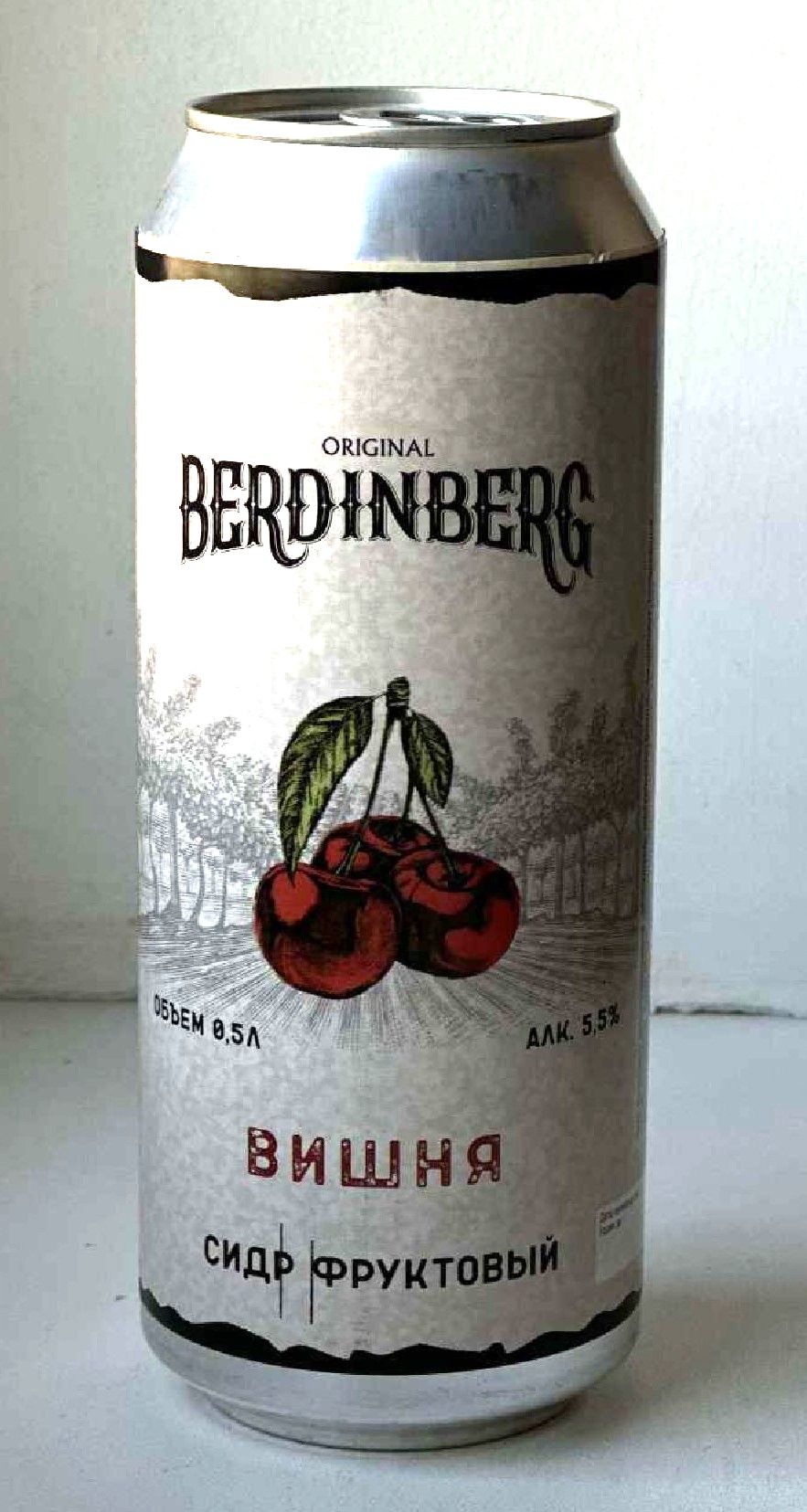 Сидр фруктовый «БЕРДИНБЕРГ ВИШНЯ» в Ж/Б