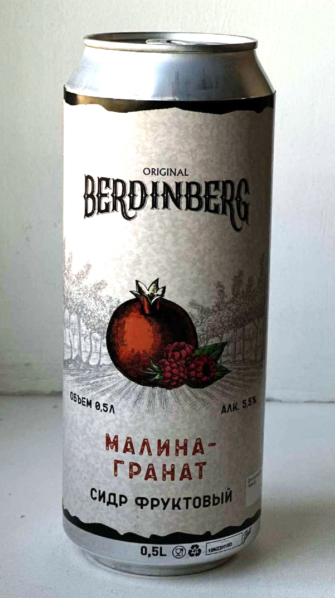 Сидр фруктовый «БЕРДИНБЕРГ МАЛИНА-ГРАНАТ» в Ж/Б