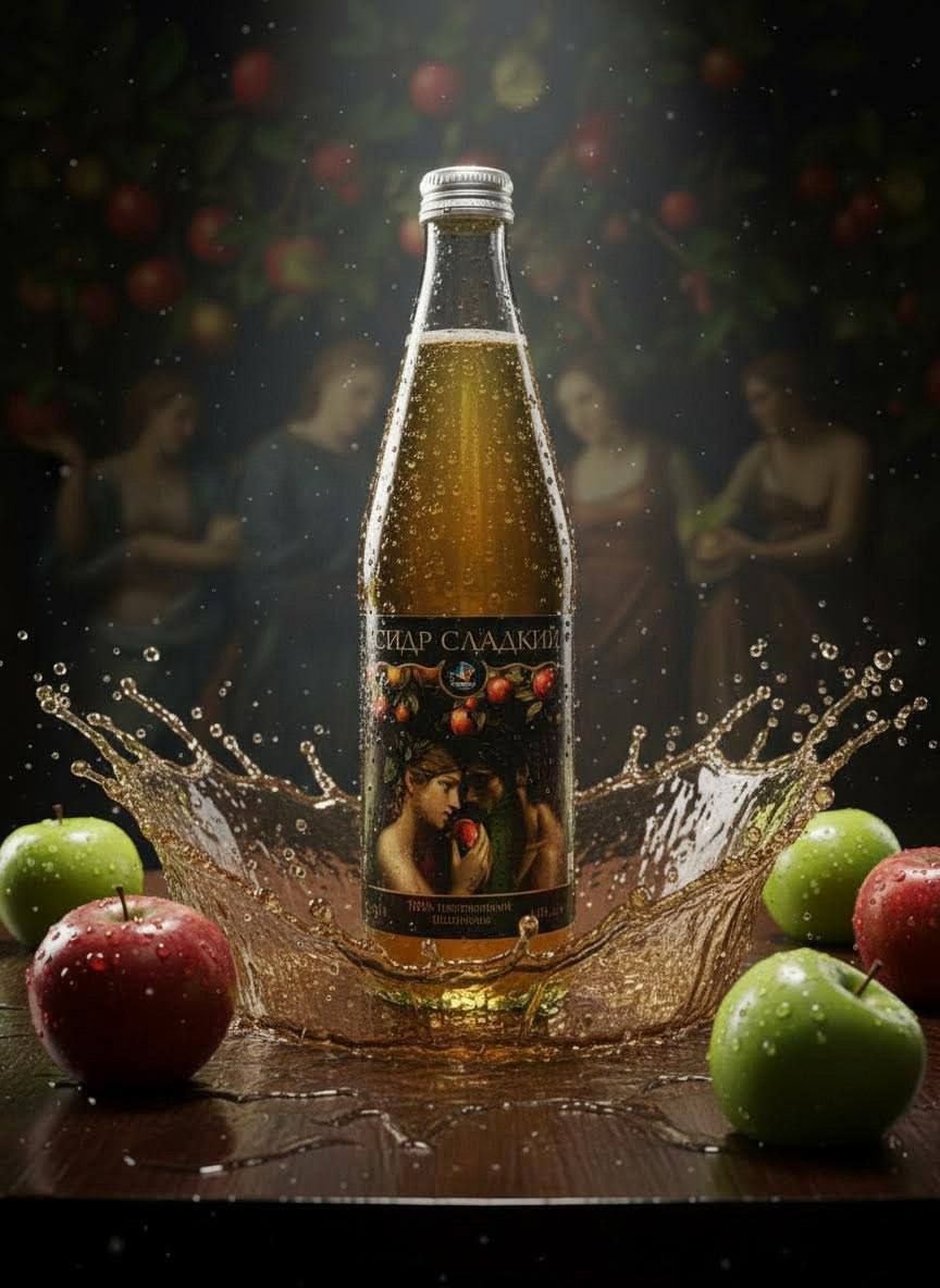 Сидр сладкий яблочный прямого отжима